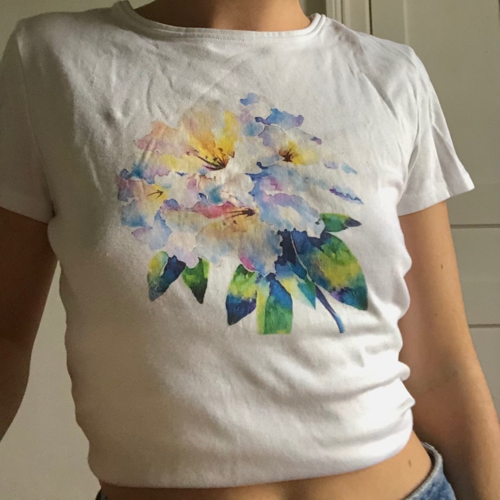 Graphic Flower Tee (made by me<3)